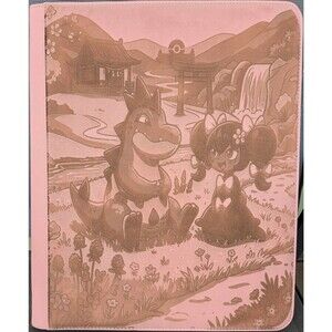 Pokemon Croconaw & Gothorita Pink Top Loader Binder 3x3 360 Cards